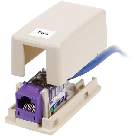 Hubbell Premise Wiring Hubbell iStation Mounting Box for Keystone Module - Light Almond, Office White HSB1OW