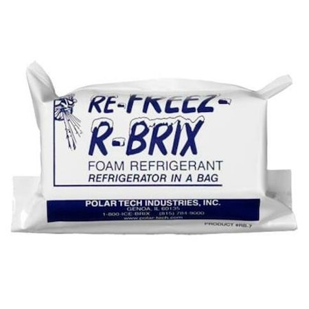 Re-Freez-R-Brix Cold Bricks, 4 1/2" x 2" x 1 1/2", White, PK48 RB7