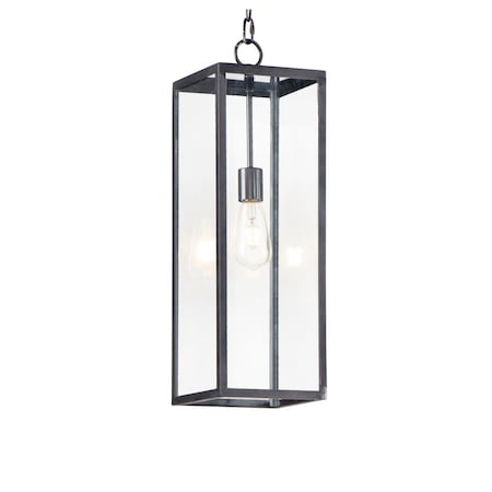 Whole-In-One 7 in. Catalina 1 Light Dark Bronze Outdoor Hanging Lantern WH1742949