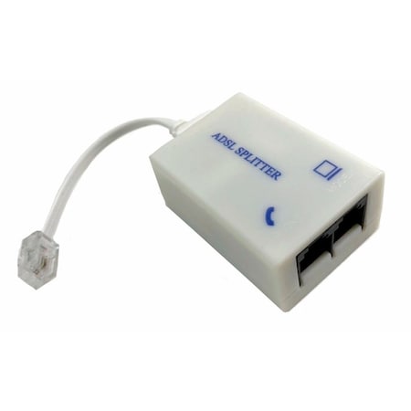 Micro Connectors 2 Port Dual DSL Line Filter, White C20-132