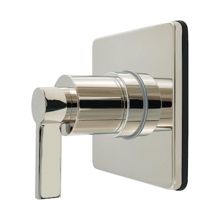 Kingston Brass Single-Handle Six-Way Diverter Valve with Square Trim Kit, Polished Nickel KS4046NDL