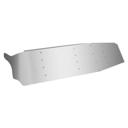 Repl. For Freightliner Fld120 Sfa Year 1996 15 In Stainless Steel Gangster Drop Visor Flat Top