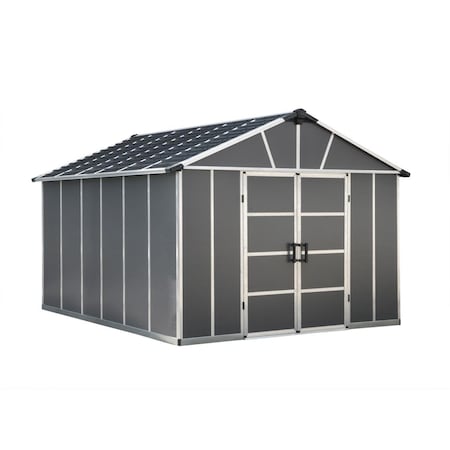 Palram Canopia  11 x 13 ft. Yukon Storage Shed  Gray HG9913SGY