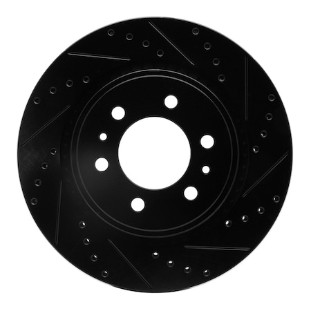 Dynamic Friction Co DFC Brake Rotor - Drilled and Slotted - Black 633-47086R