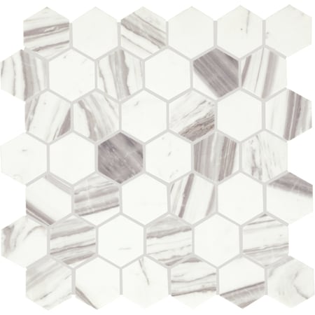 Daltile Eclessia Marble Natural Stone 2-in Hexagon Mosaic Honed, 9.70 SQFT Per Carton, 10PK M3452HEXMSHN