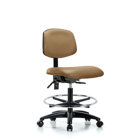 Blue Ridge Ergonomics Chair, Vin, Med Bench, Tilt CF Cast, Taupe, No Arms, 22" to 29" Height, Taupe BR-VMBCH-RG-T1-A0-CF-RC-8584