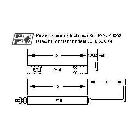 Crown Engineering Powerflame Electrode Kit 40263