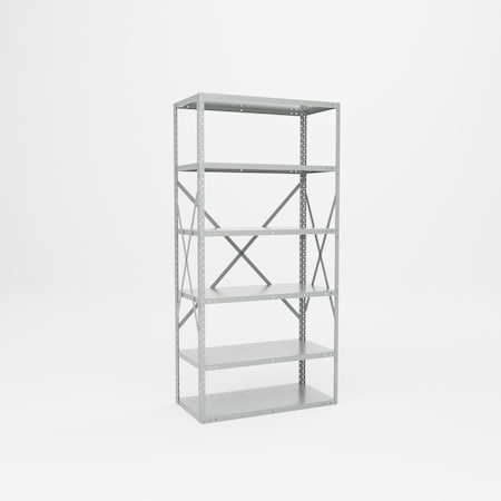 Pucel Bin Shelving Rack, 13-Shelf, 36 in W x 73 in H x 18 in D, Light Blue BR-1836-6-0