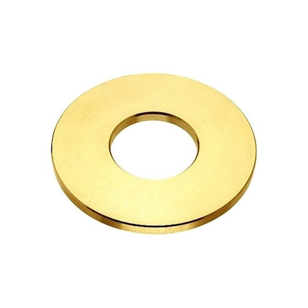 Zoro Select Flat Washer, For Screw Size 1 in , Brass Plain Finish WASB80RBR