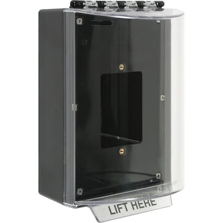 Safety Technology International Enclosed Protective Cover, Polycarbonate, Surface Mount, 5 1/2 in W x 8 1/8 in H x 4 in D STI-13400NK
