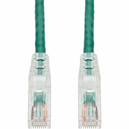 Add-On 14FT GREEN CAT 6 PVC ETHERNET CABLE SNAGLESS EASY CLEAR BOOT TAA RJ-45 M/M ADD-14FCAT6-GN-TAA
