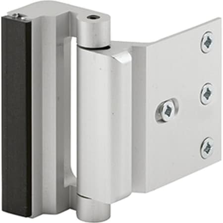 Defender Security Blocker Entry Door Stop, 2-3/16 in L, 1-3/8 in W, Aluminum, Anodized Satin Nickel U 10827