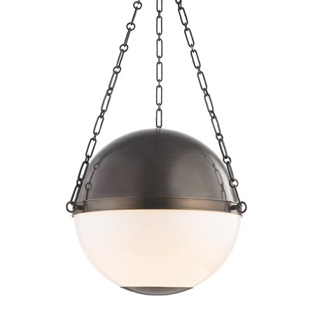 Hudson Valley Lighting Mark D. Sikes X Sphere No.2 3 Light Pendant 20.5 In. Distressed Bronze MDS751-DB