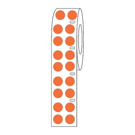 Zoro Select Cryogenic Label, Orange, Polypropylene GRAING-DTC29