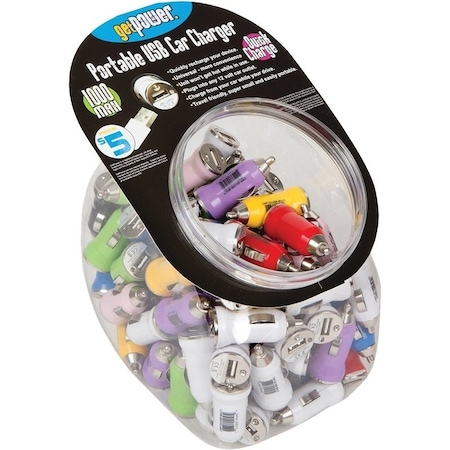 Getpower GetPower CWP-USBBOWL-DC Single USB to DC Car Adapter, 1.5 A Charging, Assorted CWP-USBBOWL-DC