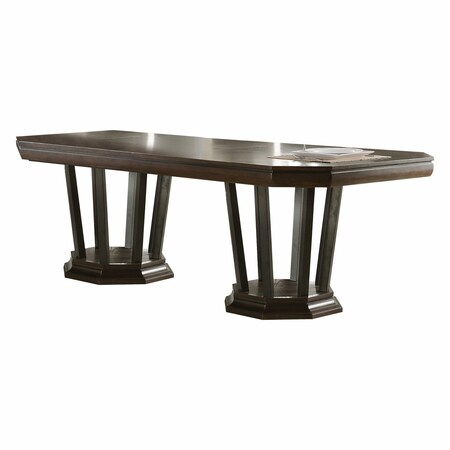 Homeroots 78-114" X 44" X 30" Tobacco Aspen Dining Table 318895