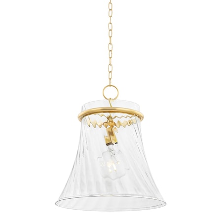 Mitzi Cantana 1 Light Pendant 11.25 In. Aged Brass H824701L-AGB