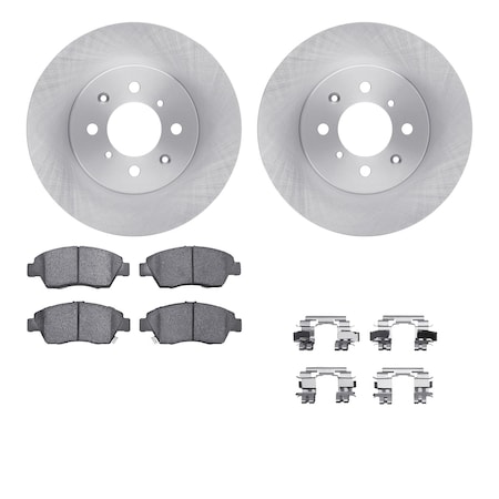 Dynamic Friction Co DFC Brake Rotor with 5000 Brake Pads and Hardware Kit 6512-59195