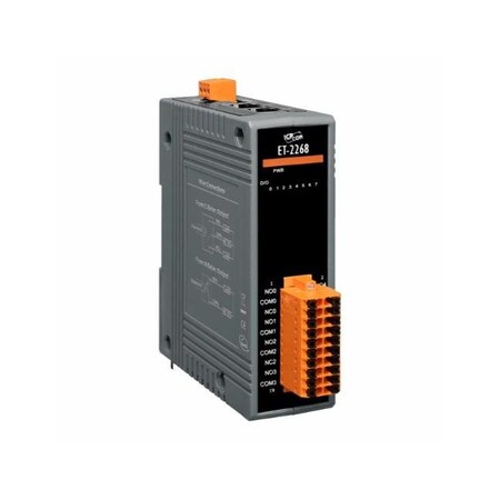 Icp Das Ethernet I/O Module with 4-ch Form A and 4-ch Form C Signal Relay Output. ET-2268