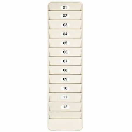 Pyramid 12 Pocket Badge Rack, Putty, 14 1/8in H 500-12