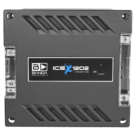 Banda ICE X 1202 One Channel 1200 Watts Max 2 Ohm Car Audio Amplifier w/Bass Boost Subsonic Filter and ICEX1200.2