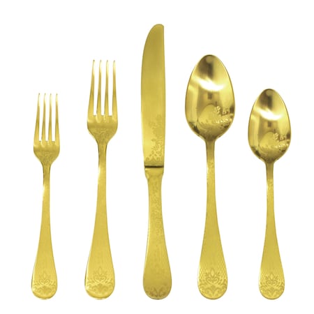 Mepra Casablanca Flatware Set - 5 Pieces - Gold 1097CB22005