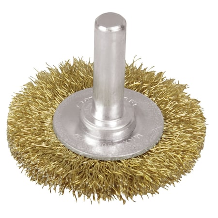 Surtek Crimped Wire Wheel Brush Fine Wire 2in X 0.17 Mm, 1/4in Shank C547