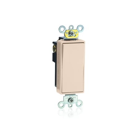 Leviton Decora Plus Rocker Single-Pole AC Quiet Switch, 20 Amp, 120/277 Volt, Light Almond 5621-2T