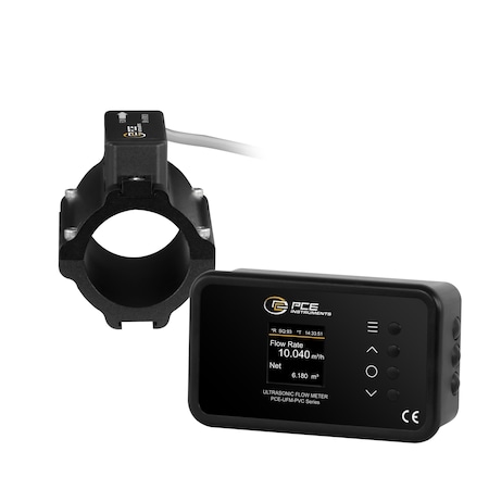 Pce Instruments Clamp-on ultrasonic flow meter, 0.03-5 m/s for DN40 pipes with Ethernet PoE PCE-UFM 40PVC
