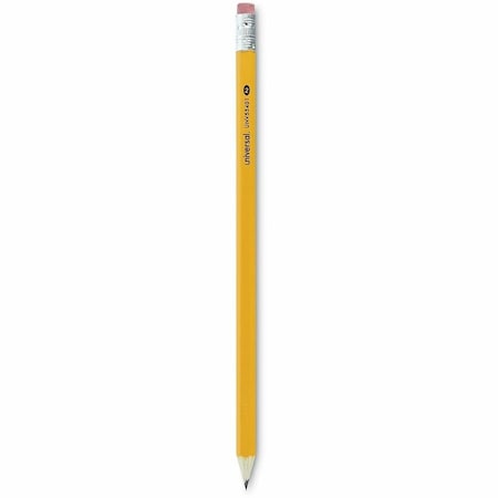Universal Products Universal #2 Pre-Sharpened Woodcase Pencil, HB #2, Black Lead, Yellow Barrel, 24/Pack UNV55401