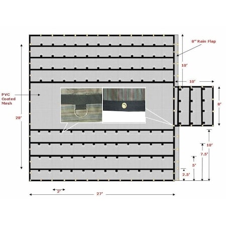 Mytee Products Bee Net / Bee Hauling Tarp Nursery Mesh Tarps 10Ft BT10FT