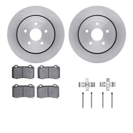 Dynamic Friction Co DFC Brake Rotor- Heavy Duty Brake Pad includes Hardware 6412-42010