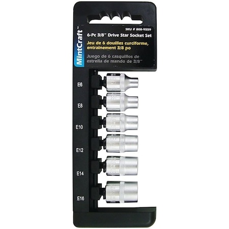 Vulcan Socket Set, Chrome Vanadium Steel, Chrome, 8089559-OG TS1006-P