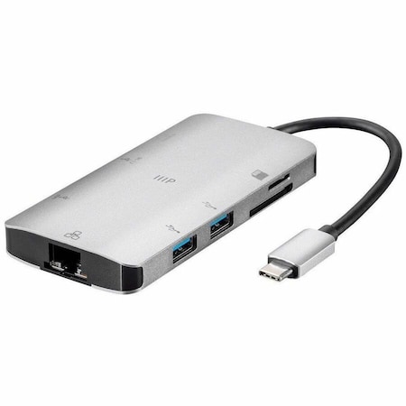 Monoprice Consul Series USB-C HDMI Adapter with Gigabit Ethernet_ 3-Port USB 3.0 35509