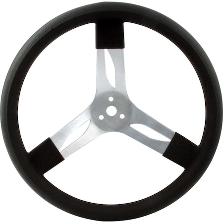 Quickcar Racing Products Aluminum Steering Wheel - 15 in. - Black QRP68-001