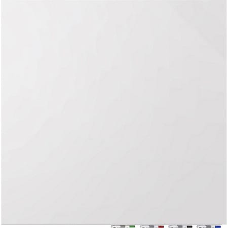 Ghent Magnetic Glassboard, 4Hx4 ft.W, 1/4", White, Glass, 48", 48", White ARIASM44WH