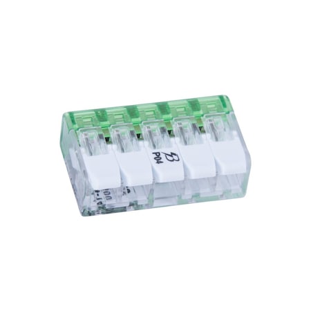 Gb 5-Port Lever Connector, 24 to 14 AWG Wire, 5 -Pole 19-PCL5