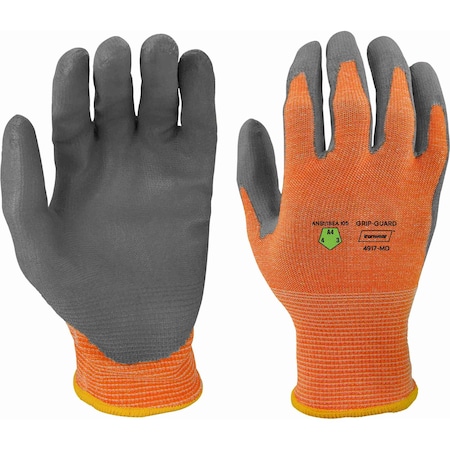 Ironwear High Vis HPPE A4 Utility Gloves with Polyurethane Palm Coating, 2X-Large 4917-2XL