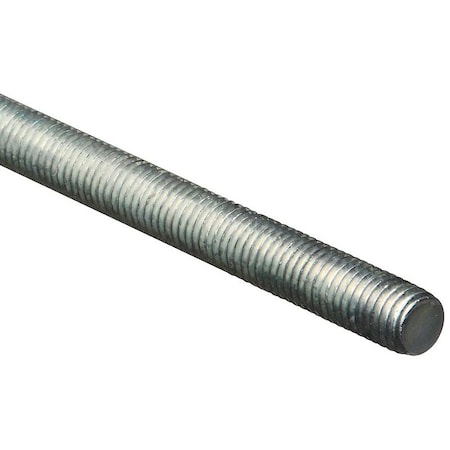 Stanley Threaded Rod, 1213 Thread, 36 in L, A Grade, Steel, Zinc, UNC Thread N179-531