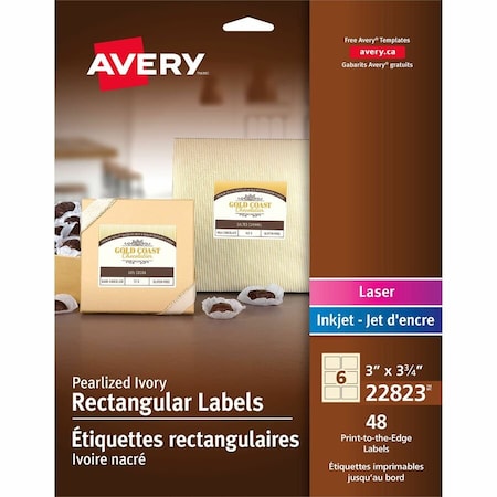 Avery Printable Rectangle Labels, PK48 22823