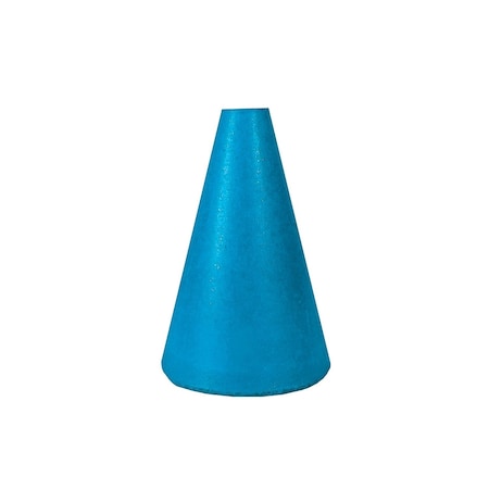 Dedeco RBR ABRASIVE CONE, TPR 1-1/2" X 1", 1/4" BLUE X/F S/C 1/UNIT 0085