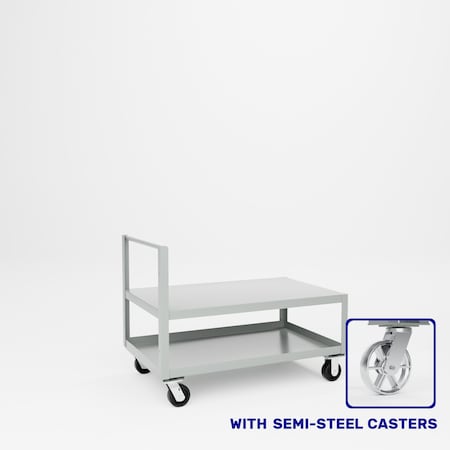 Pucel Single Handle Heavy Duty Truck, 30 in D x 48 in W x 36 in H, Gray 30-TR-48S