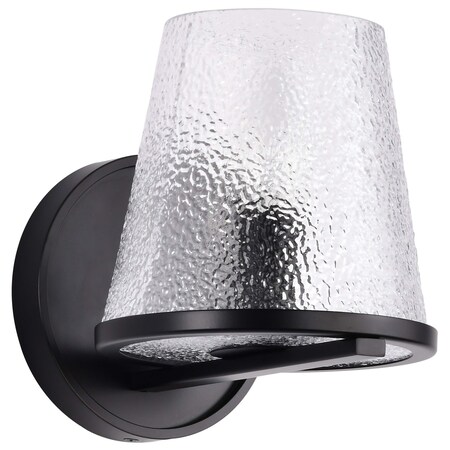 Nuvo Valentine, 1 Light Vanity, Black Finish, Hammered Glass 60/8251