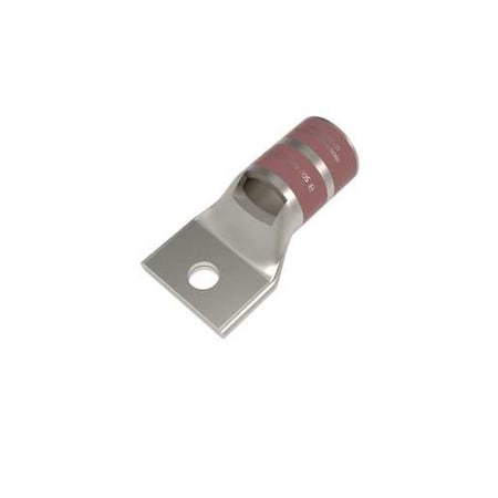 Burndy Compression Terminal, 500 kcmil Cu, 1-Hole, 3/8 in Stud, Standard Barrel YA34L37