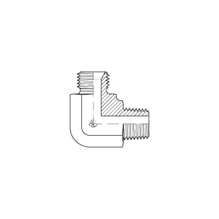 Adaptall 90 Degrees MALE BSPP X MALE BSPT ELBOW 3/8 in 1/4 in 9057-06-04