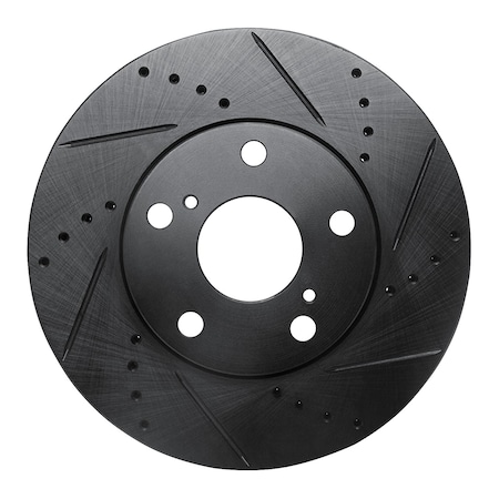 Dynamic Friction Co DFC Brake Rotor - Drilled and Slotted - Black 633-76052R