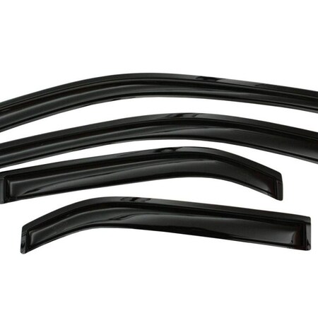 Ventshade Rainguards, Aerodynamic Design, Tape-On, Smoke, Acrylic, Set Of 4 94452
