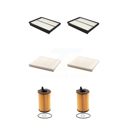 Pur 2x Air + 2x Cabin + 2x Engine Cartridge Oil Filter 6 Total Kit For Kia Sorento 3.3L KFM-101298