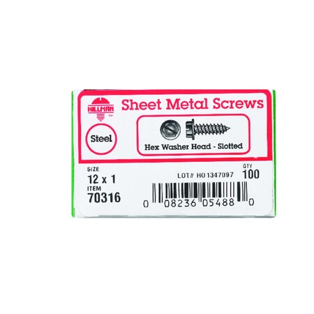 Hillman Zinc Steel Hex Head 70316