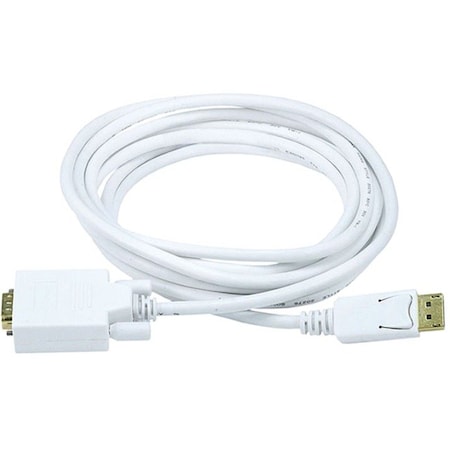 Monoprice CPU Cord, Displayport/VGA, 10ft, White 6020